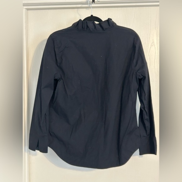 Vineyard | Vines Black Ruffled Blouse | Size Medium - Picture 5 of 5